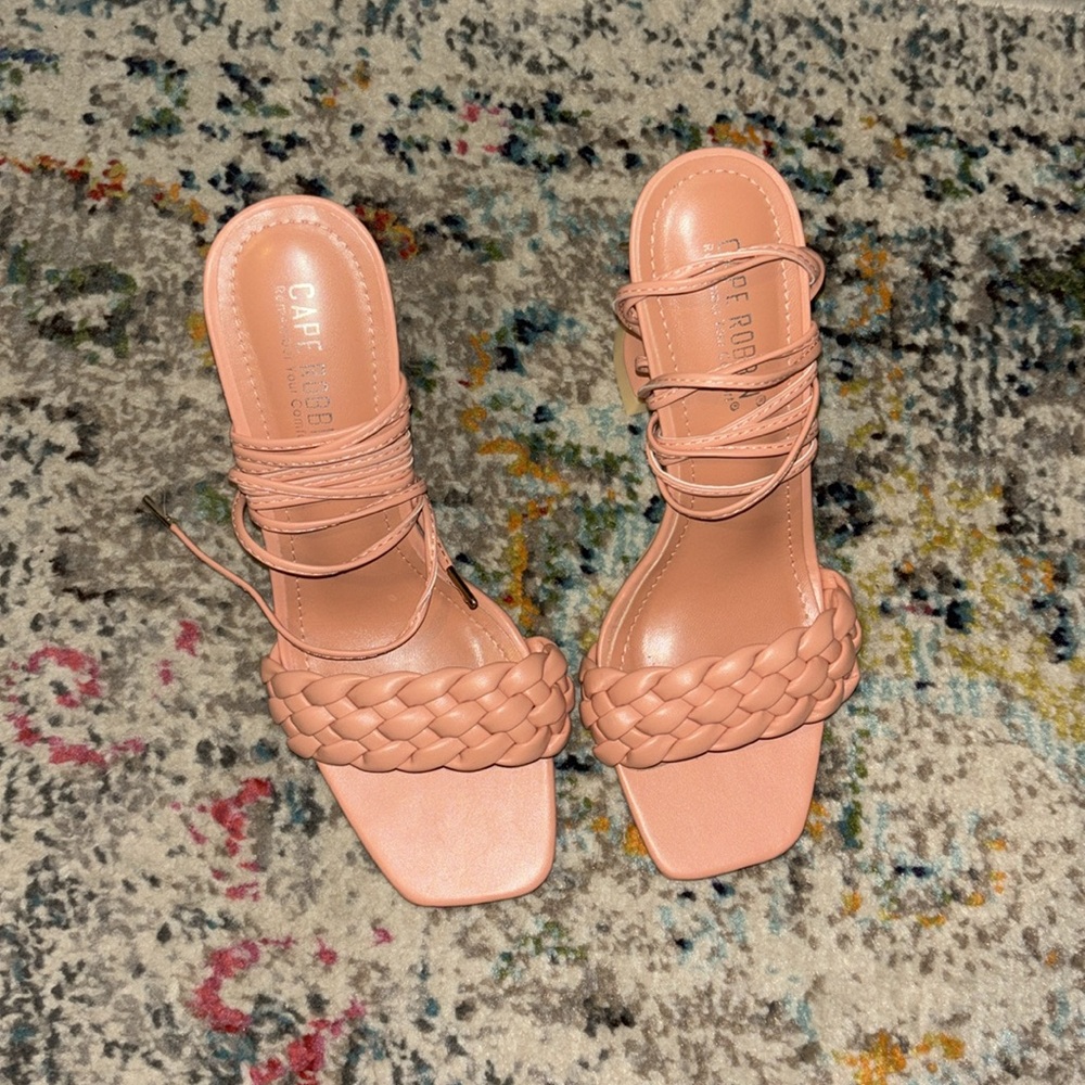 Cape Robbin Ankle Tie Heels - Picture 2 of 3